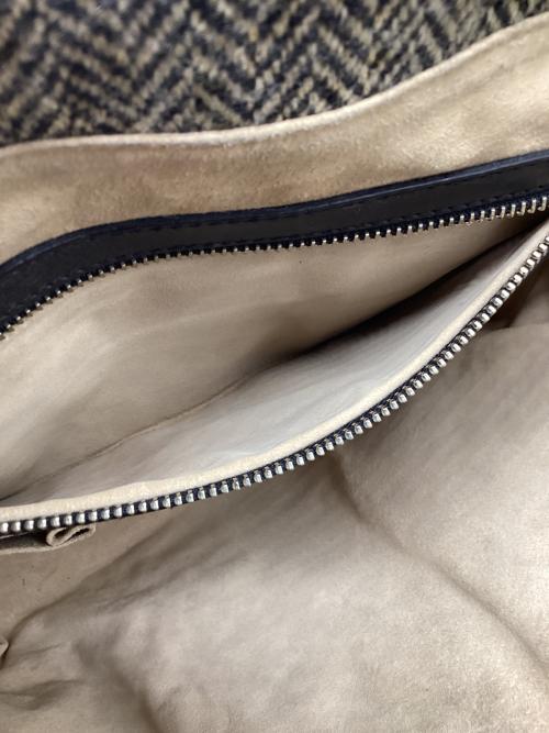 RALPH LAUREN（ラルフローレン）RALPH LAUREN (ラルフローレン) ヘリンボーントートバッグ ブラックの古着・服飾アイテム