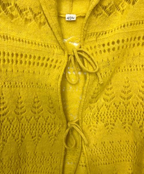 45R（フォーティファイブ・アール）45R (フォーティファイブ・アール) シェットランドレースのカシュクール イエロー サイズ:FREEの古着・服飾アイテム