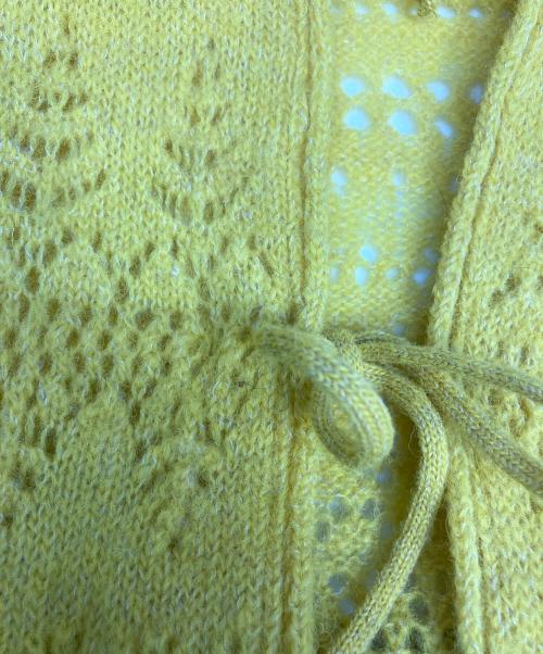 45R（フォーティファイブ・アール）45R (フォーティファイブ・アール) シェットランドレースのカシュクール イエロー サイズ:FREEの古着・服飾アイテム