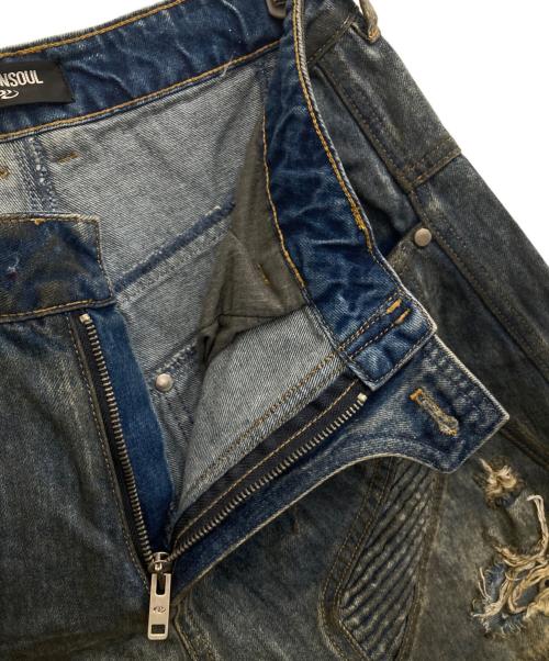 PERSONSOUL（パーソンソウル）PERSONSOUL (パーソンソウル) Armor Dirty Denim インディゴ サイズ:Lの古着・服飾アイテム