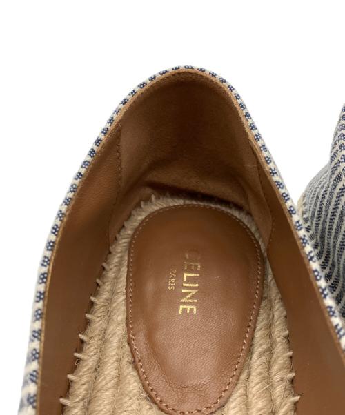 CELINE（セリーヌ）CELINE (セリーヌ) トリオンフ エスパドリーユ ネイビー サイズ:39の古着・服飾アイテム