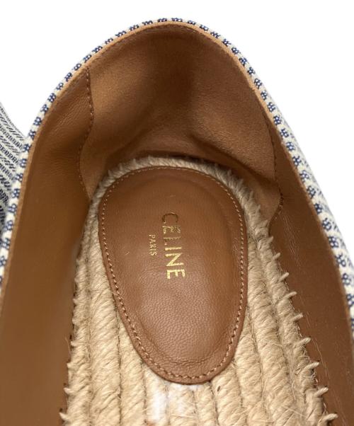 CELINE（セリーヌ）CELINE (セリーヌ) トリオンフ エスパドリーユ ネイビー サイズ:39の古着・服飾アイテム