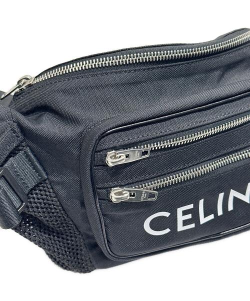 CELINE（セリーヌ）CELINE (セリーヌ) Large Zipped Belt Bag/トレッキング ベルトバッグ/ボディバッグ ブラックの古着・服飾アイテム