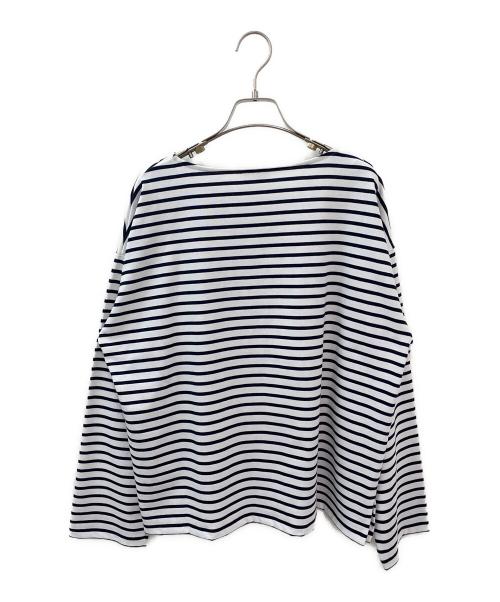 CELINE（セリーヌ）CELINE (セリーヌ) ボーダーカットソー ホワイト×ネイビー サイズ:XLの古着・服飾アイテム