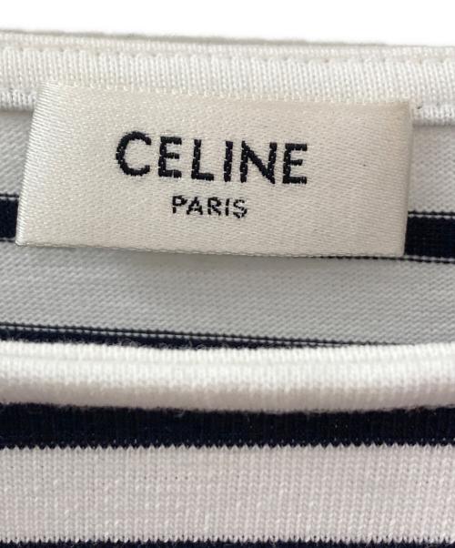 CELINE（セリーヌ）CELINE (セリーヌ) ボーダーカットソー ホワイト×ネイビー サイズ:XLの古着・服飾アイテム