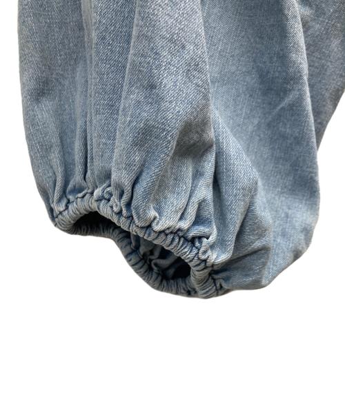 papier（パピエ）papier (パピエ) デニムホルダーブラウス インディゴ サイズ: Free 未使用品の古着・服飾アイテム