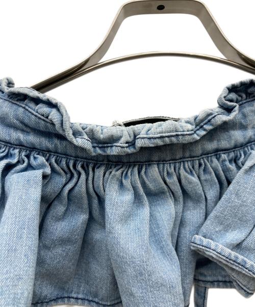 papier（パピエ）papier (パピエ) デニムホルダーブラウス インディゴ サイズ: Free 未使用品の古着・服飾アイテム