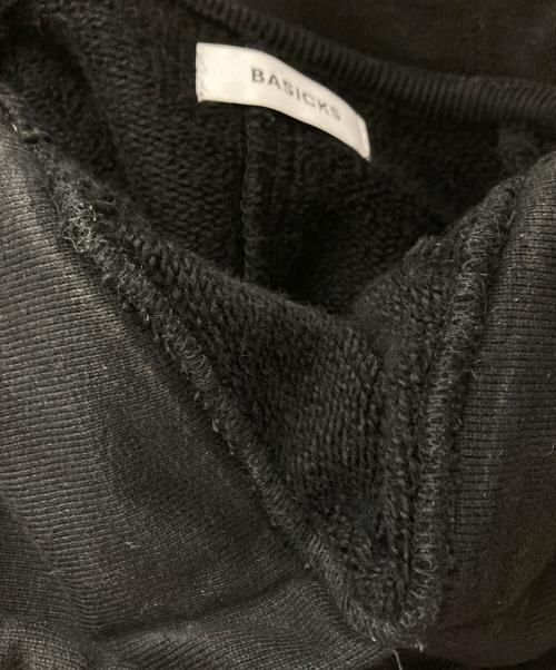 BASICKS（ベイシックス）BASICKS (ベイシックス) Reconstruction Sweat Hoodie ブラック サイズ:Mの古着・服飾アイテム