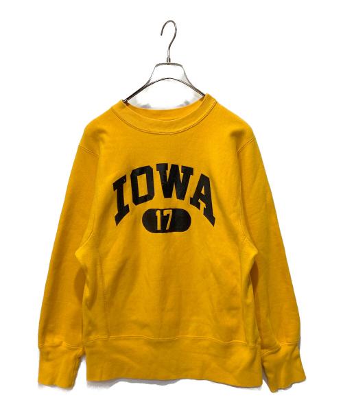 Champion（チャンピオン）Champion (チャンピオン) IOWAカレッジロゴREVERSE WEAVEスウェット イエロー サイズ:Mの古着・服飾アイテム