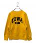 Champion（チャンピオン）の古着「IOWAカレッジロゴREVERSE WEAVEスウェット」｜イエロー