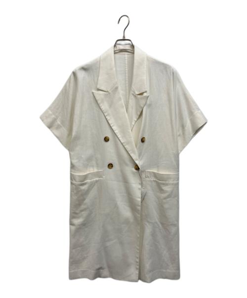 CIEL AIR（シエルエアー）CIEL AIR (シエルエアー) Short Sleeve Coat ホワイト サイズ:Free 未使用品の古着・服飾アイテム
