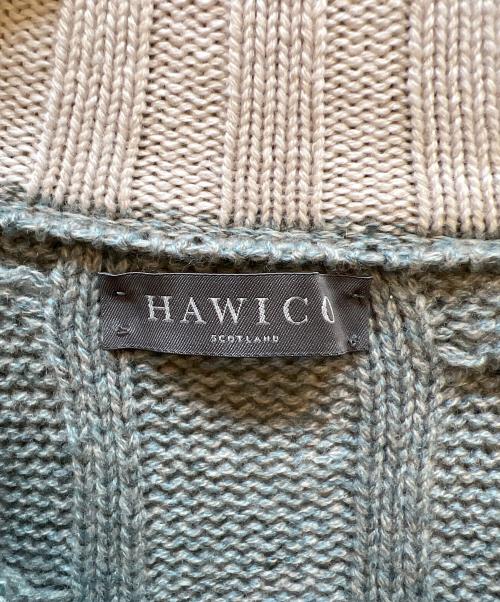HAWICO（ハウィコ）HAWICO (ハウィコ) スタンドカラーカシミヤカーディガン グレー サイズ:Lの古着・服飾アイテム