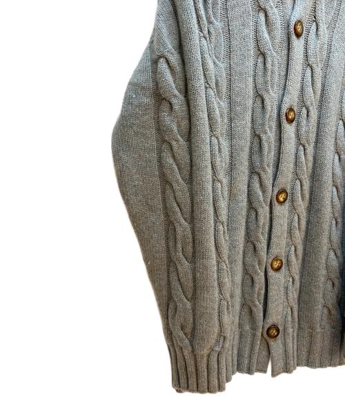 HAWICO（ハウィコ）HAWICO (ハウィコ) スタンドカラーカシミヤカーディガン グレー サイズ:Lの古着・服飾アイテム