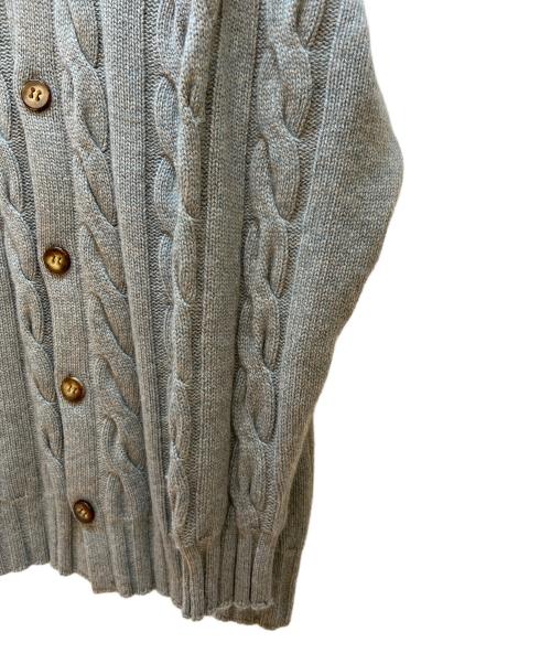 HAWICO（ハウィコ）HAWICO (ハウィコ) スタンドカラーカシミヤカーディガン グレー サイズ:Lの古着・服飾アイテム