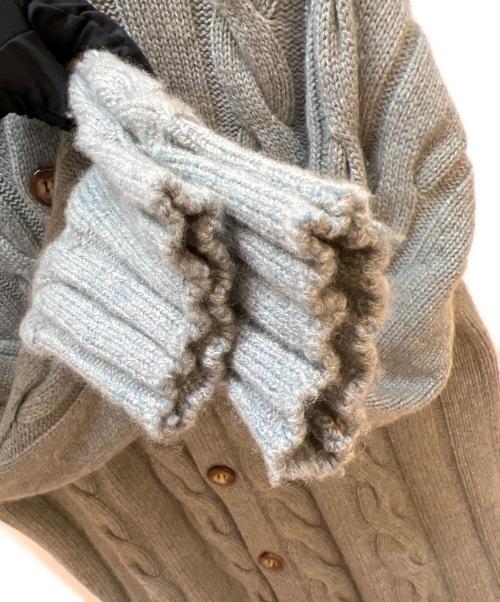 HAWICO（ハウィコ）HAWICO (ハウィコ) スタンドカラーカシミヤカーディガン グレー サイズ:Lの古着・服飾アイテム