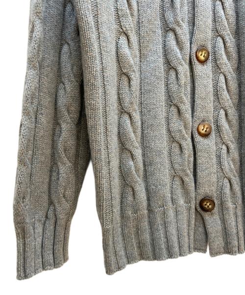 HAWICO（ハウィコ）HAWICO (ハウィコ) スタンドカラーカシミヤカーディガン グレー サイズ:Lの古着・服飾アイテム