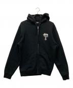 stussyステューシー）の古着「ジップパーカー/WORLD TOUR HOODIE」｜ネイビー