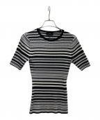 theoryセオリー）の古着「リブニット」｜グレー×ブラック