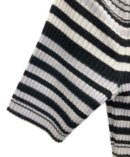 theory（セオリー）theory (セオリー) リブニット グレー×ブラック サイズ:Sの古着・服飾アイテム