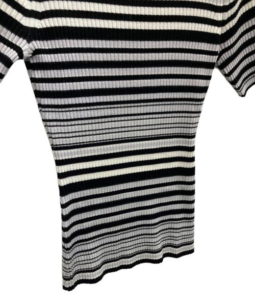 theory（セオリー）theory (セオリー) リブニット グレー×ブラック サイズ:Sの古着・服飾アイテム