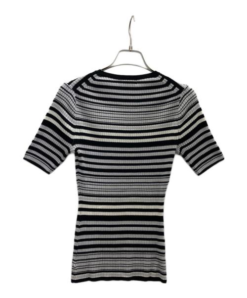 theory（セオリー）theory (セオリー) リブニット グレー×ブラック サイズ:Sの古着・服飾アイテム