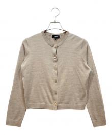 theory（セオリー）の古着「REGAL WOOL CROP CARDI」｜ブラウン