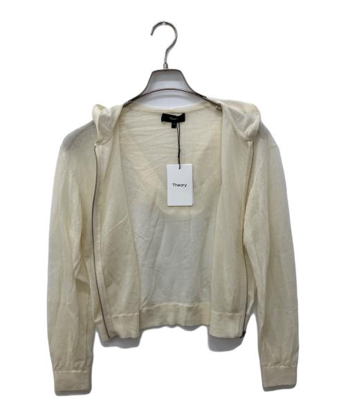 theory（セオリー）theory (セオリー) ジップアップニット アイボリー サイズ:S 未使用品の古着・服飾アイテム