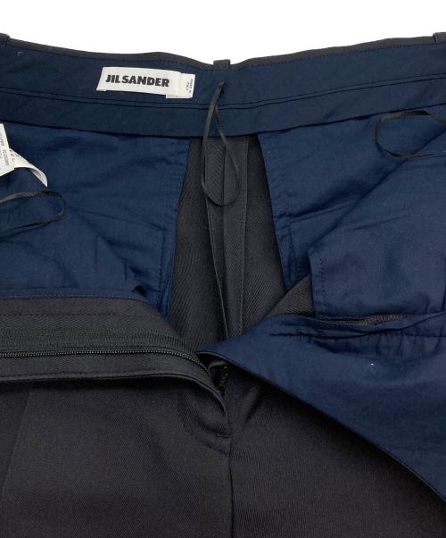 JIL SANDER（ジルサンダー）JIL SANDER (ジルサンダー) シルクナイロン混テーパードパンツ ネイビー サイズ:36の古着・服飾アイテム