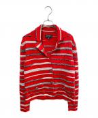 CHANELシャネル）の古着「P64 カシミヤボーダーニットジャケット　P64262K60201：2020年モデル」｜レッド