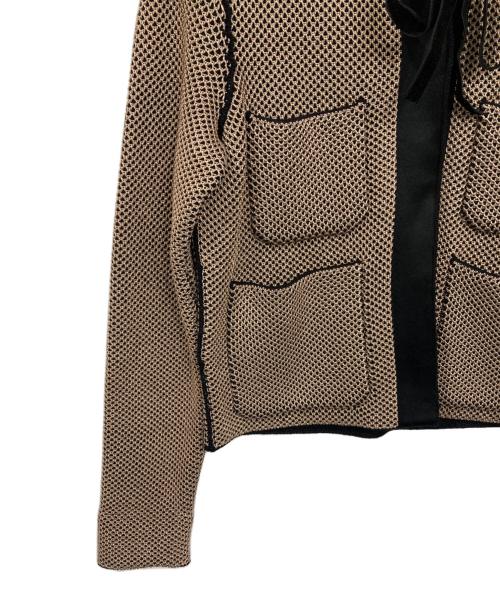 LOUIS VUITTON（ルイ ヴィトン）LOUIS VUITTON (ルイ ヴィトン) ノーカラーウールジャケット ブラウン サイズ:XSの古着・服飾アイテム