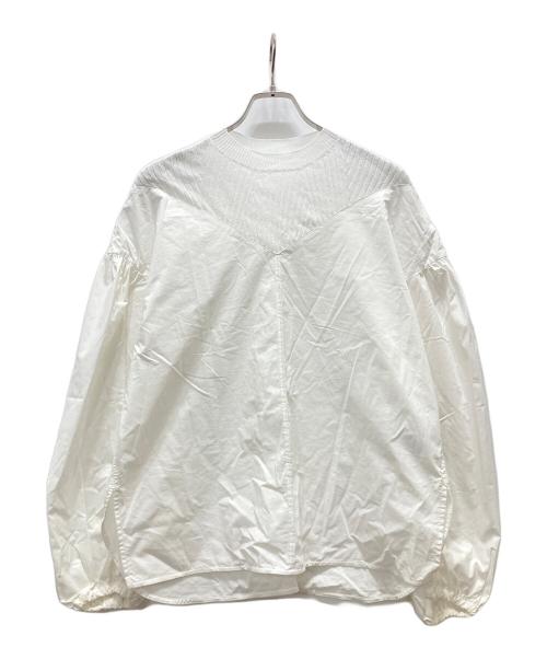 ELENDEEK（エレンディーク）ELENDEEK (エレンディーク) SHEER KNIT COMBINATION BL ホワイト サイズ:Fの古着・服飾アイテム