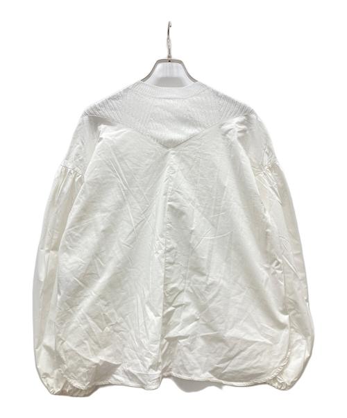 ELENDEEK（エレンディーク）ELENDEEK (エレンディーク) SHEER KNIT COMBINATION BL ホワイト サイズ:Fの古着・服飾アイテム