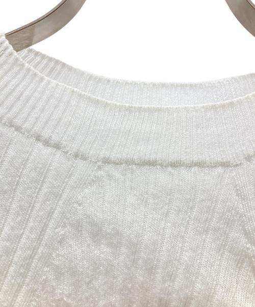 ELENDEEK（エレンディーク）ELENDEEK (エレンディーク) SHEER KNIT COMBINATION BL ホワイト サイズ:Fの古着・服飾アイテム