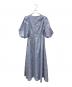 ne quittez pas (ヌキテパ) Cotton Stripe Wave Flower Foil Print Dress ブルー サイズ:M：23000円