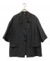 SALON adam et rope（サロンアダムエロペ）の古着「GENTLE SILK ハーフスリーブジャケット」｜ブラック