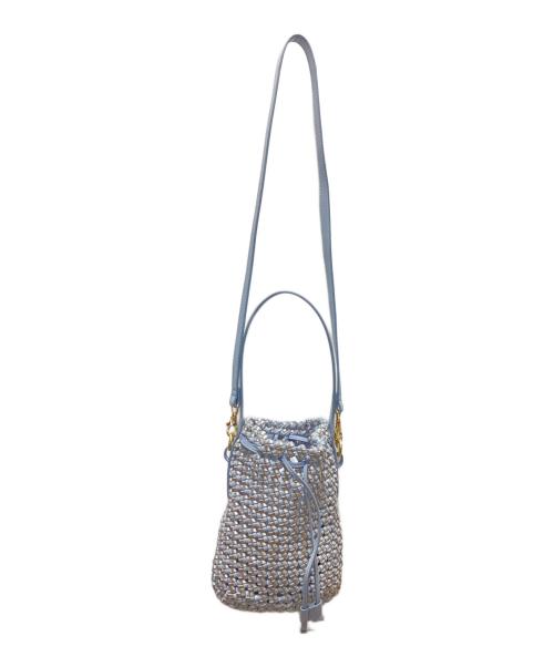 ne quittez pas（ヌキテパ）ne quittez pas (ヌキテパ) Leather Bucket Bag ブルーの古着・服飾アイテム