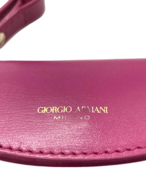 GIORGIO ARMANI（ジョルジョアルマーニ）GIORGIO ARMANI (ジョルジョアルマーニ) ミニチャームバッグ パープルの古着・服飾アイテム