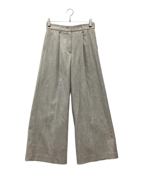 BALLSEY（ボールジィ）BALLSEY (ボールジィ) メランジカルゼ タックワイドパンツ ライトグレー サイズ:SIZE 36の古着・服飾アイテム