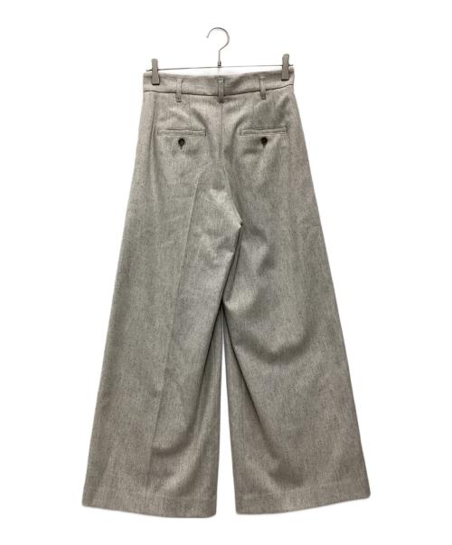 BALLSEY（ボールジィ）BALLSEY (ボールジィ) メランジカルゼ タックワイドパンツ ライトグレー サイズ:SIZE 36の古着・服飾アイテム