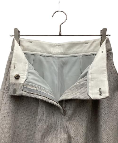 BALLSEY（ボールジィ）BALLSEY (ボールジィ) メランジカルゼ タックワイドパンツ ライトグレー サイズ:SIZE 36の古着・服飾アイテム