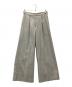 BALLSEY（ボールジィ）の古着「メランジカルゼ タックワイドパンツ」｜ライトグレー