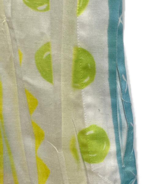 ISSEY MIYAKE（イッセイミヤケ）ISSEY MIYAKE (イッセイミヤケ) ノースリーブストライプシャツワンピース イエロー サイズ:Mの古着・服飾アイテム