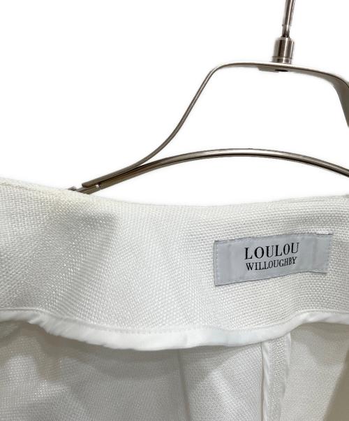Loulou Willoughby（ルルウィルビー）Loulou Willoughby (ルルウィルビー) ブライトリネン半袖ジャケット ホワイト サイズ:2の古着・服飾アイテム