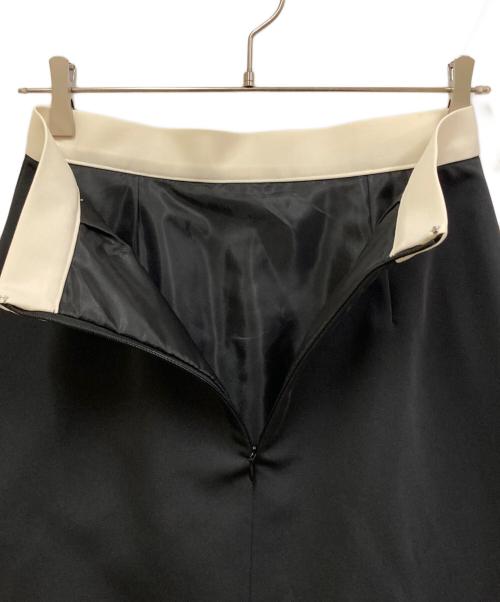 Loulou Willoughby（ルルウィルビー）Loulou Willoughby (ルルウィルビー) バイカラーフレアスカート ブラック サイズ:2 未使用品の古着・服飾アイテム