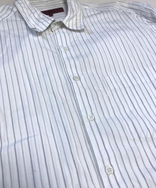 COMME des GARCONS HOMME DEUX（コムデギャルソン オム ドゥ）COMME des GARCONS HOMME DEUX (コムデギャルソン オム ドゥ) 80’s ストライプシャツ ホワイト×グレー サイズ:Sの古着・服飾アイテム