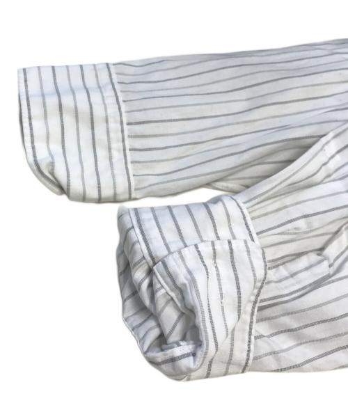COMME des GARCONS HOMME DEUX（コムデギャルソン オム ドゥ）COMME des GARCONS HOMME DEUX (コムデギャルソン オム ドゥ) 80’s ストライプシャツ ホワイト×グレー サイズ:Sの古着・服飾アイテム