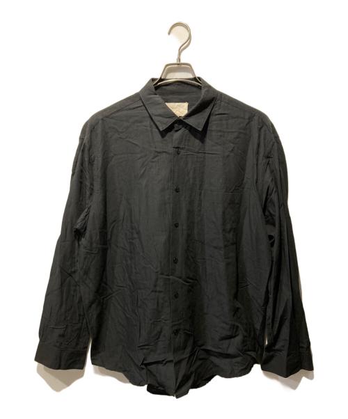 yokosakamoto（ヨウコサカモト）YOKOSAKAMOTO (ヨウコサカモト) FIT SHIRT ブラック サイズ:Mの古着・服飾アイテム