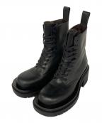 BOTTEGA VENETAボッテガベネタ）の古着「レースアップラグブーツ」｜ブラック