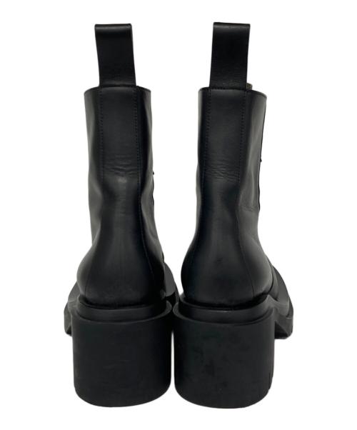 BOTTEGA VENETA（ボッテガベネタ）BOTTEGA VENETA (ボッテガベネタ) レースアップラグブーツ ブラック サイズ:37の古着・服飾アイテム