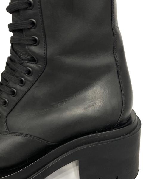 BOTTEGA VENETA（ボッテガベネタ）BOTTEGA VENETA (ボッテガベネタ) レースアップラグブーツ ブラック サイズ:37の古着・服飾アイテム